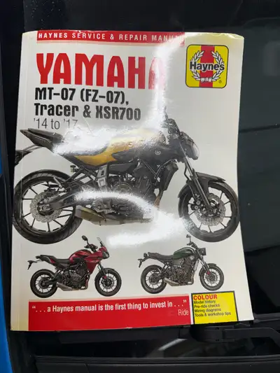 Haynes Service Manual Yamaha mt07 fz07 2014-2017. $20 obo