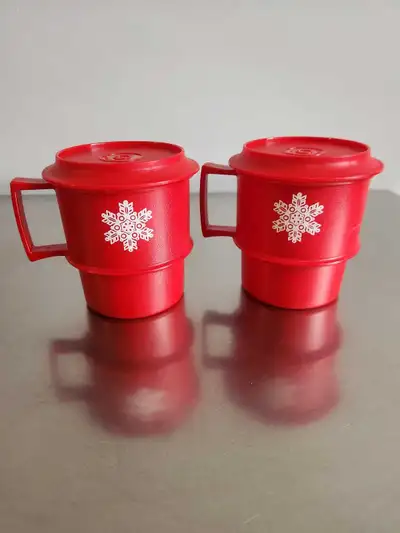 Vintage Tupperware Christmas Mugs (2), View more
