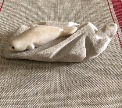 SCULPTURE, BABY SEAL ON AN ICE FLOE, View more