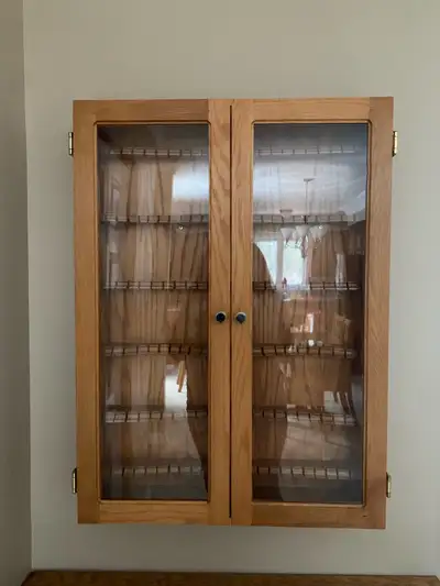 Real wood oak display case, View more