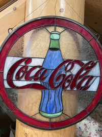 Coca Cola Stained Glass Hanging 