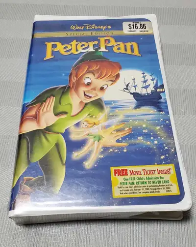 Here we have new factory sealed Disney Peter Pan special edition on VHS. **The factory seal does hav...