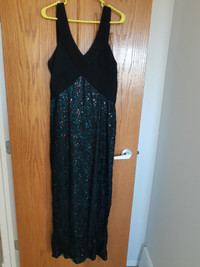 Beautiful Two-Toned Evening Gown with sequins