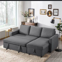 Comfortable 4 seater sectional storage sofa bed