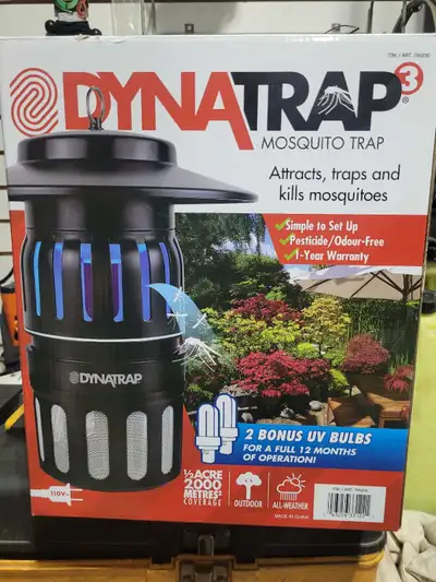 Brand new in box, never used. Dyna trap mosquito killer. $70 obo. Email or text only please (204) 89...