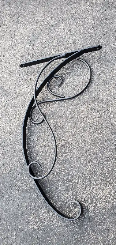 Brand New Flower Hanger bracket. Easy to mount. 23" long. Bracket 13" . Build from 1" flat bar