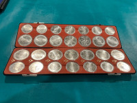 1976 Canada $5 (14) & $10 (14) Olympic Silver 28 Coins Set BOXED