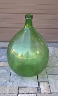 Blown Glass Green Demijohn Carboy 54 Liters