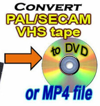Service for converting PAL VHS videotapes into DVD