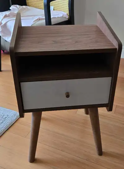 Pair of Mid-Century Modern Style  Nightstands with Drawer, View more