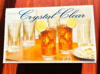 Athena Crystal Clear 6 HiBalls 13 oz. Glasses Set Made in Turkey