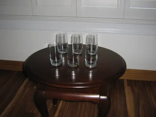 8 "MIKASA"  CLEAR CRYSTAL HIGHBALL GLASSES