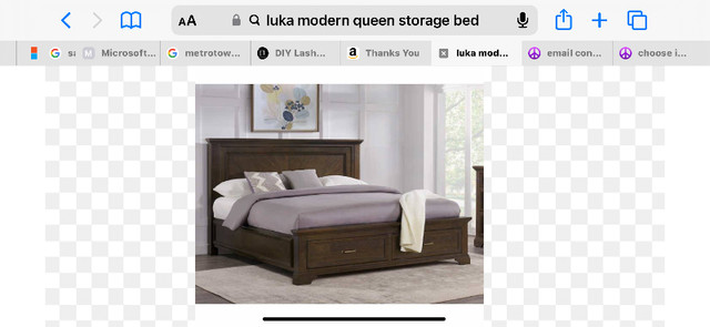 Queen size bed frame with storage in Beds & Mattresses in Burnaby/New Westminster