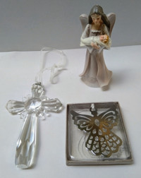 NEW, Crystal Cross and Angel bookmark 3/$5