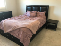 Queen bed with drawers