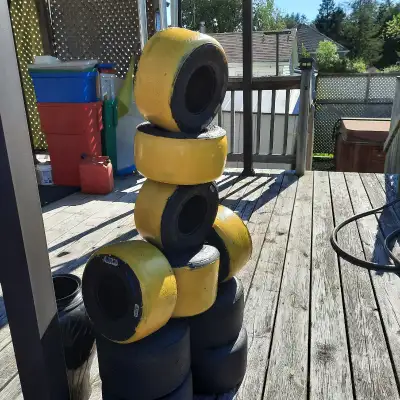 Small Used Tires great for recycling (save the landfills!!!) for the home hobbyist. Great for painti...