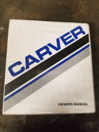 Carver 3807 Owner's Package / Vessel Manual