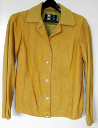 Women’s Vintage Lined Suede Yellow Gold Jacket Size Small