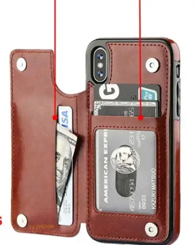 Étui portefeuille pour iPhone 14 13 12 11 Pro Max 7 8 Plus Mini SE XR XS Max X avec porte-carte en c...