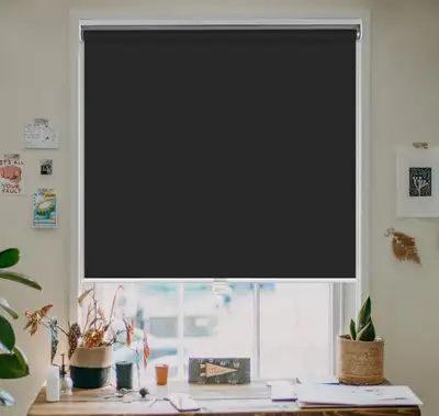 Blackout Roller Blind 39" W x 72" L, Black and 28" W x , View more