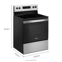 ★★★ Whirlpool 5.3 cu. ft. Electric Range in Stainless Steel ★★★