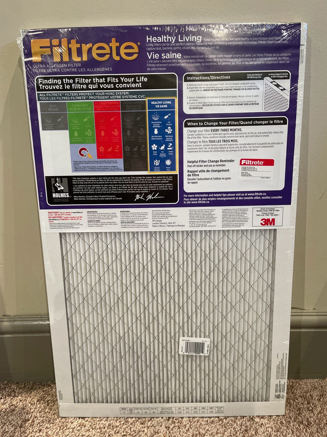 Filtrete 3M Ultra Allergen Filter (6) NEW! 16X25X1 in Heating, Cooling & Air in Winnipeg - Image 3