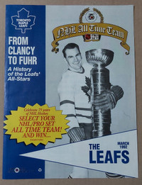 TORONTO MAPLE LEAFS All-Time Hockey Team Promo Magazine
