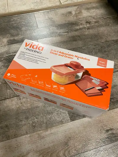 Vida by Paderno 5-in-1 Adjustable Mandoline Slicer and Grater, View more