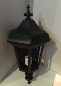 NEW METAL OUTDOOR COACH LIGHT BLACK 15" - 5 AVAILABLE