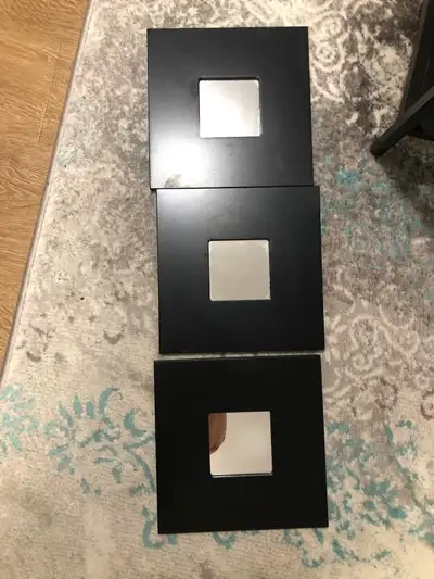 3 IKEA Black MALM Mirrors 10x10, View more