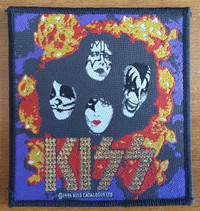 KISS EXTRA LARGE ORIGINAL WOVEN SEW-ON PATCH 1996!!