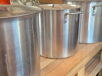 Aluminum Cookware 3 large pots, View more