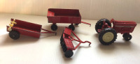 ERTL Vintage 1:16 Farm Red Tractor & Equipment 4 pc Set