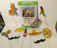 Accessoire photo Fiesta Mexicaine 10 pces photo booth