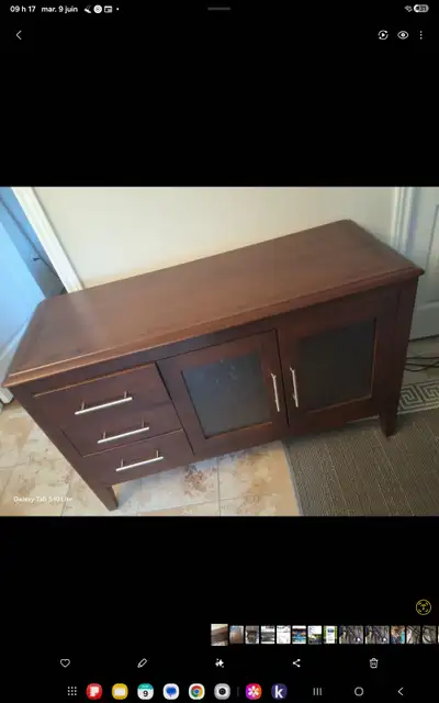 Meuble tele/Buffet en bois massif Masson-condition impeccable., View more