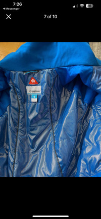 Men gray Colombia omni tech waterproof jacket size 3 xl