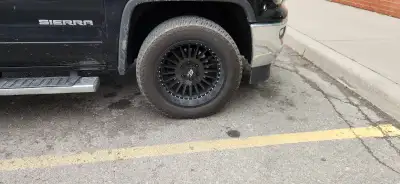 20x10 gt off road rims with kumho 285 55 20 tires. Comes with tire sensors and bolts , 6x139.7 Was p...