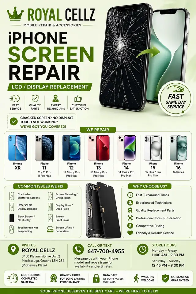  fix your iPhone X xr XS XS max 11 12 13 14 15 16 17 screen Rep in General Electronics in Oakville / Halton Region - Image 2