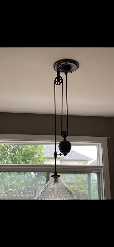 Restoration Hardware Industrial Pulley Light Pendant, View more