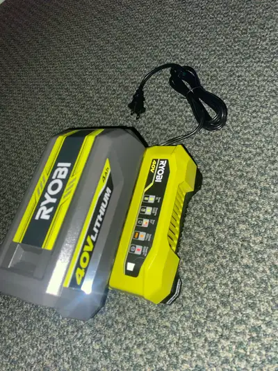 RYOBI 40V Lithium-Ion 4.0 Ah Battery and Charger Starter Kit, View more