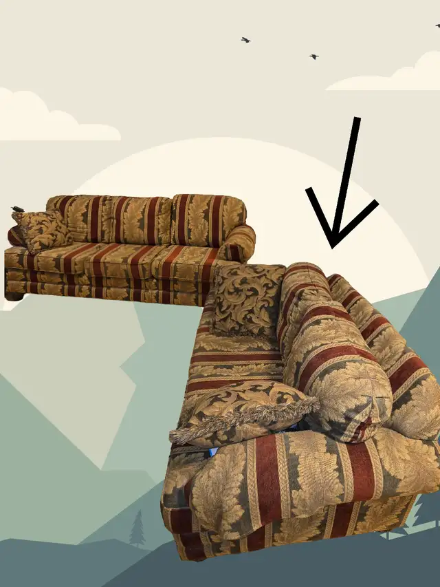 Canapé 2 places bordeaux / Burgundy 2-Seater Sofa in Couches & Futons in City of Montréal - Image 4