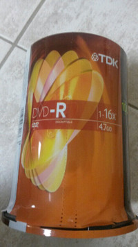 100 PK TDK DVD-R 1-16x 4.7GO