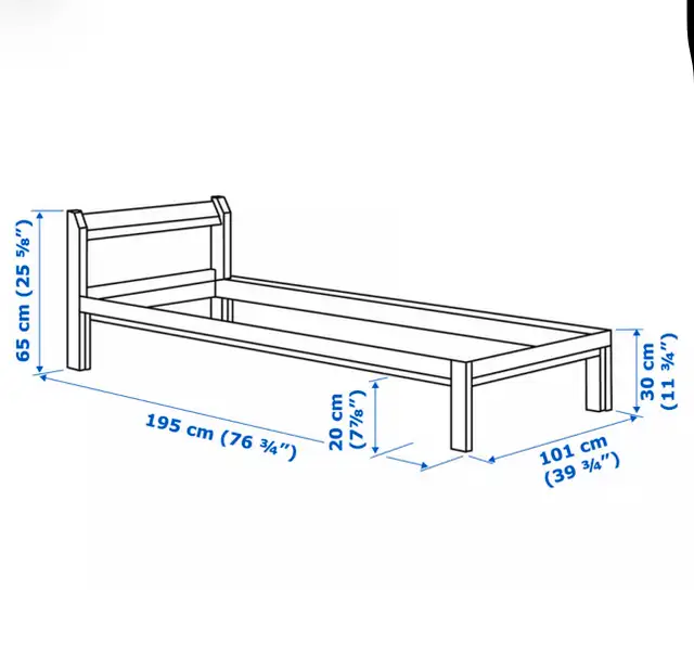 Twin Bed with foam mattress62863285565954122