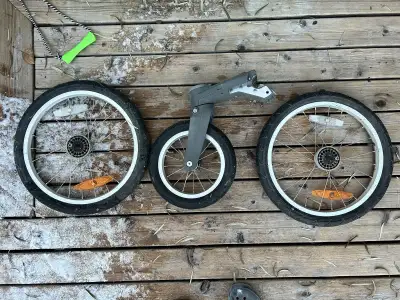 Thule chariot wheel set and bike attachment, View more