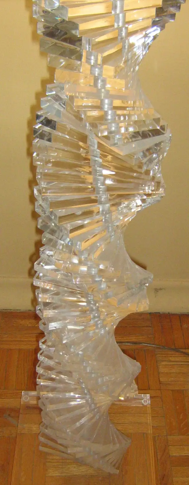 Vintage Karl Springer Lucite Stacked Helix Floor Lamp in Indoor Lighting & Fans in City of Toronto - Image 6