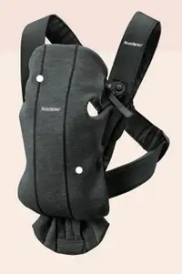Baby Bjorn Mini Carrier Charcoal Gray 3D Jersey - Like New