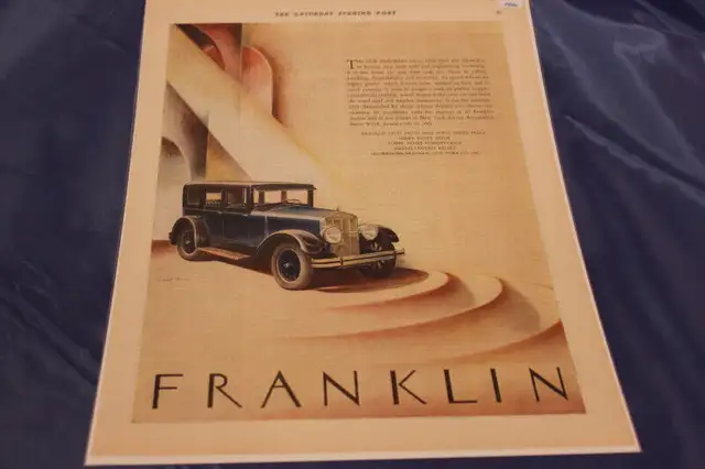 1926 Franklin Original Ad in Arts & Collectibles in Calgary - Image 2