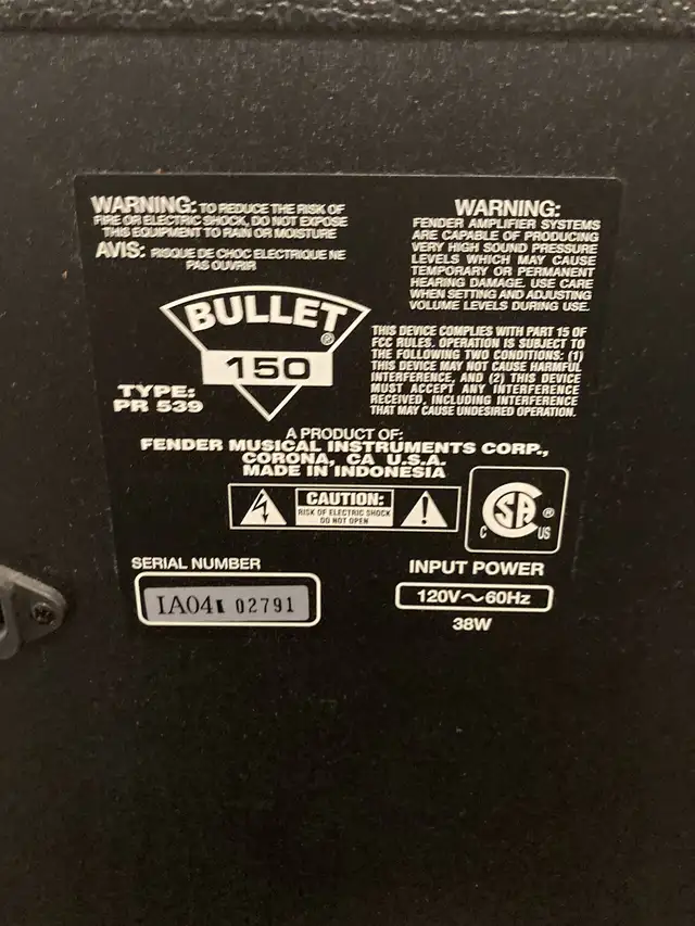 Fender bullet Guitar amp used a couple of time s in Amps & Pedals in Sudbury - Image 5