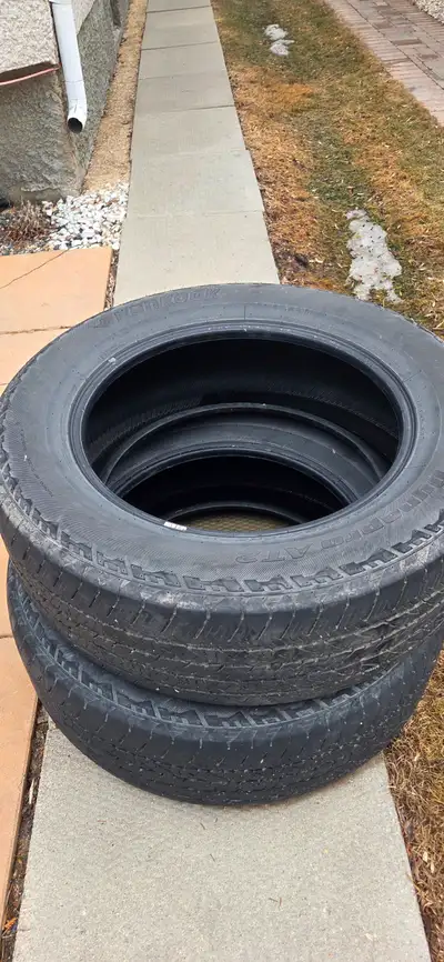 Selling 2 tires $60.00 Size: 275 60R 20