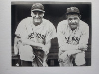 BABE RUTH and LOU GEHRIG NY Yankees Unsigned 10x8 Photo